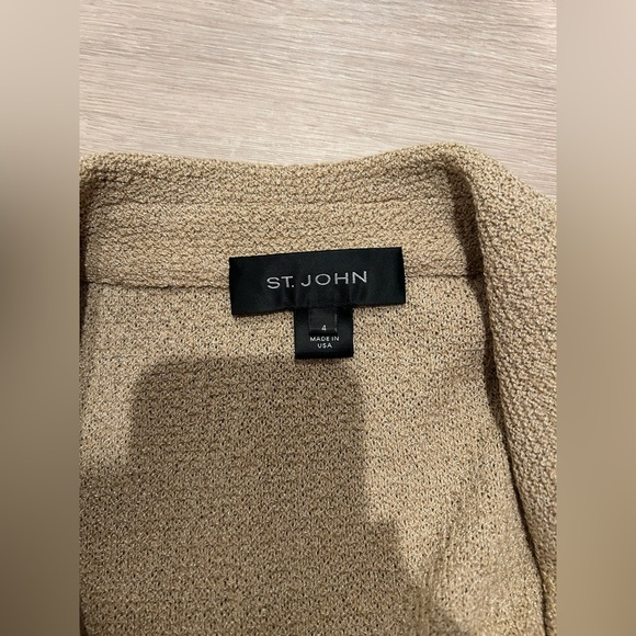 ST JOHN Women's Tan Knit Blazer / Size 4 / - Picture 8 of 12